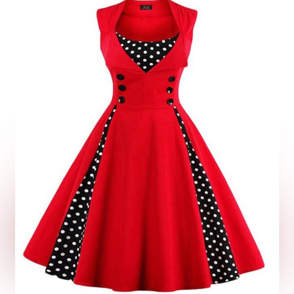 Retro Polka Dot Dress